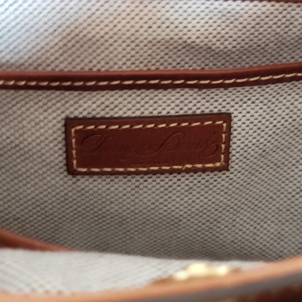 Dooney & Bourke Pebble Grain Leather Satchel Bag Caramel Brown Crossbody Handbag - Picture 15 of 16